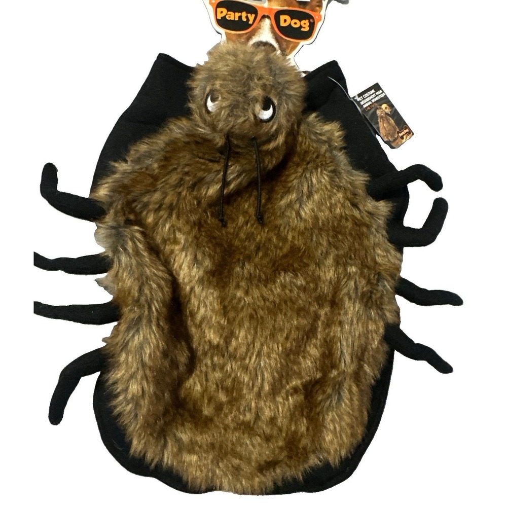 Halloween Dog Costume Spider with Soft Fur Size Large Extra Large! NWT